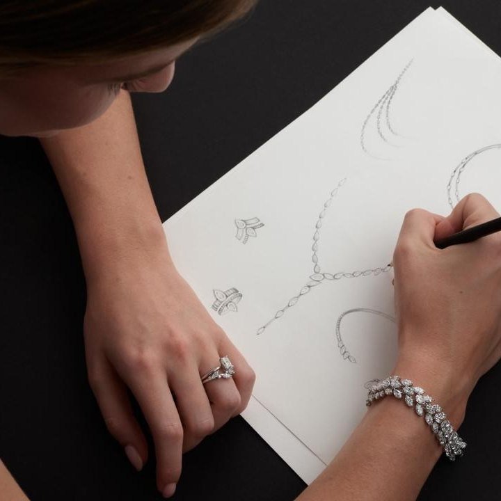 A Michael Hill high jewelry necklace, sketched