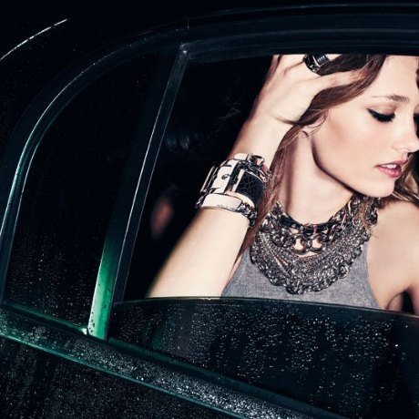 Michael Kors jewelry launch campaign: statement necklace and cuffs